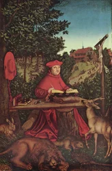 Kardinal Albrecht von Brandenburg (1490-1545) als Heiliger Hieronymus