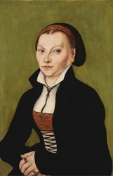 Katharina von Bora, Halbfigur, nach links blickend