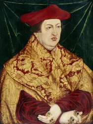 Porträt von Kardinal Albrecht von Brandenburg