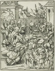 Der heilige Bartholomäus, aus Das Martyrium der Apostel