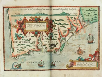Eine Beschreibung der Küsten des Landes Algarbe und eines Teils des Condado mit ihrer Darstellung und Öffnung, ca. 1588 (Zeichnung)