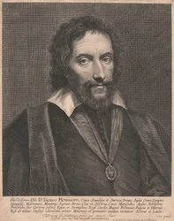 Illustrissimus Dñs D. Thomas Howardus, Comes Arundeliæ et Surreiæ, Primus Angliæ Comes, Dominus Howardi, Maltrauers, Mowbray, Segraue, Breus, Clum et Osestriæ, Comes Marescallus Angliæ, Nobilissimi Periscelidis Siue Gartery ordinis Eques, et Serenissimo Re
