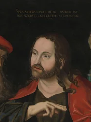 Christus und die Ehebrecherin (Detail), ca. 1700