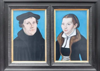 Porträts von Martin Luther und seiner Frau Katharina von Bora