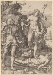 Adam und Eva beklagen den Tod Abels