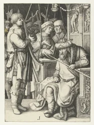 David spielt Harfe für Saul