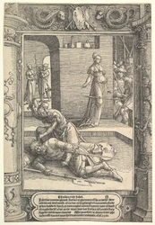 Jael tötet Sisera, Zierrahmen, ca. 1517