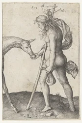 Junge Frau mit Hirschkuh