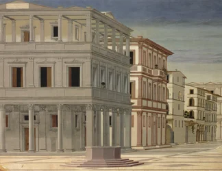 Ansicht einer idealen Stadt oder Die Stadt Gottes (Detail)