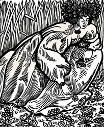 Die Gedichte von Ronsard. Original-Holzschnitt, 1902, 1923