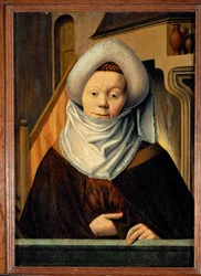 Die Sibylle von Delphi - aus einer Serie von 15 Sibyllen und heidnischen Propheten aus dem Münster, Deutschland