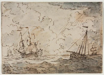 Schiffe auf See, 17. Jahrhundert