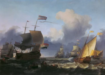 Die Übergabe des Kommandos an Admiral de Ruyter vor der Küste von Texel, 18. Juni 1665