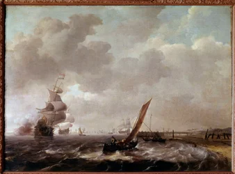 Das Meer bei Helder in Holland. Gemälde von Ludolf Backhuysen (1631-1708)