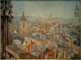 Blick über die Dächer von Rouen