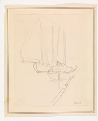 Segelboote an einem Kai