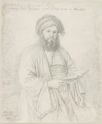 Der Karmeliterpater Wolfgang Bock in orientalischem Kostüm