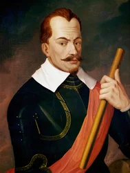Albrecht Wallenstein, Herzog von Friedland, kaiserlicher Feldmarschall während des Dreißigjährigen Krieges, 1634 in Eger von seinen eigenen Offizieren ermordet