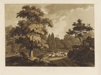 Landschaft mit Schäfer