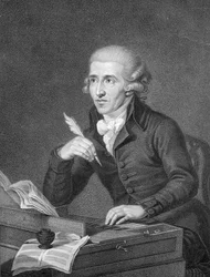 Joseph Haydn (1732-1809) graviert von Schiavonnetti, 1792