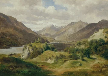Tal mit Gebirge