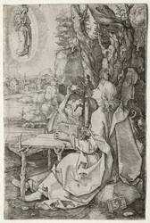 Der heilige Johannes auf der Insel Patmos