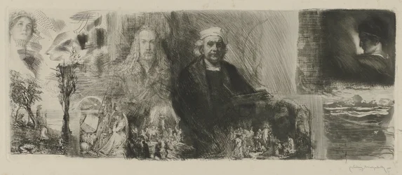 Werke von Rembrandt und Dürer in verschiedenen Drucktechniken