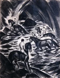 Jugendliche reiten