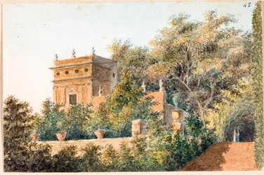 Ansicht der Villa Pallavicini delle Peschiere, Genua