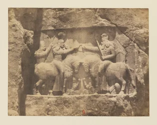 Naqsh-e Rostam, Felsenrelief. Investitur von Ardeshir I. durch den Gott Ahura-Mazda (Ansicht 10)