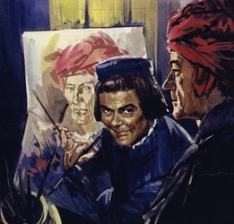 In Brügge malte Van Eyck Porträts wie Der Mann mit dem roten Turban