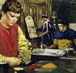 Jan und sein Bruder Herbert Van Eyck begannen ihr Leben als Lehrlinge bei einem lokalen Maler