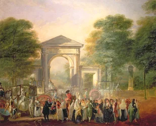 Allee vor den Botanischen Gärten in Madrid