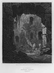 Das Innere von Newark Castle, Selkirkshire