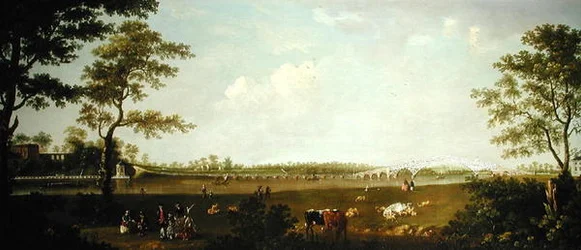 Ansicht der alten Brücke, Walton-on-Thames