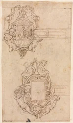Entwurf für dekorative Scharniere recto, Mitte 1500er