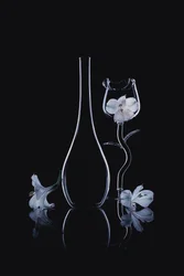 Elegante Glas-Orchideen