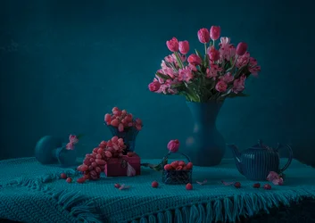 Stimmungsvolles Blumenstillleben