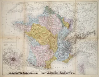 Karte von Frankreich, ca. 1830-40