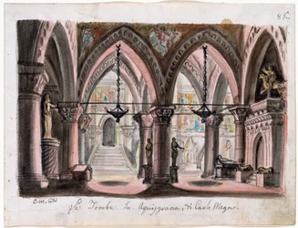 Bühnenbild für die Oper Ernani von Giuseppe Verdi