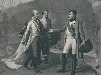 Treffen von Napoleon und Franz I. nach Austerlitz, 1805, 1896