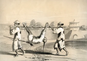 Skizze von der Mauer am Morgen nach dem großen Angriff, China, ca. 1860