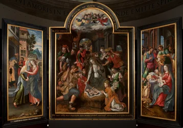 Anbetung der Könige, Triptychon, Mitteltafel, Detail