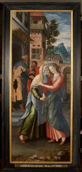 Anbetung der Könige, Triptychon, Linke Tafel: Leben der Heiligen Jungfrau (Detail)