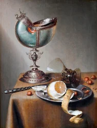Stillleben mit Nautilus-Pokal