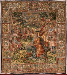 Diözesanmuseum. Flämischer Wandteppich. Serie Geschichte von Gideon. Das Wunder des Wollvlieses. Barock. 1534-1571.