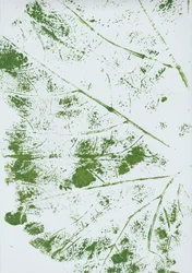Grüner Blatt Eindruck