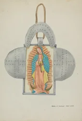 Handgezeichnete Guadalupe in Zinnform