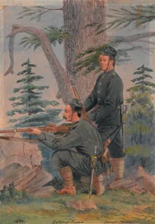 Lalsing Thapa und Jangir Thapa vom 5. Goorkha-Regiment, Peiwar Kotal, Afghanistan