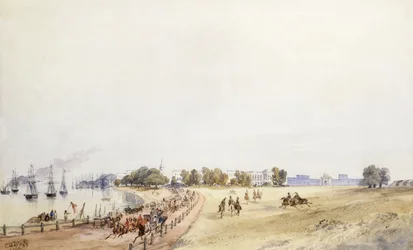 Ansicht der Festung und Stadt, Kalkutta, 1854
